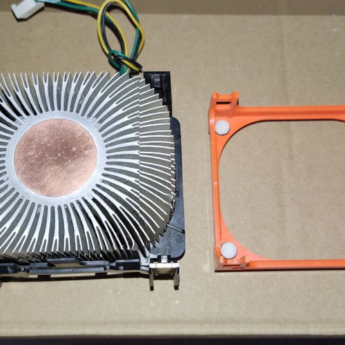 Socket 478 cooler used with copper core and plastic bracket