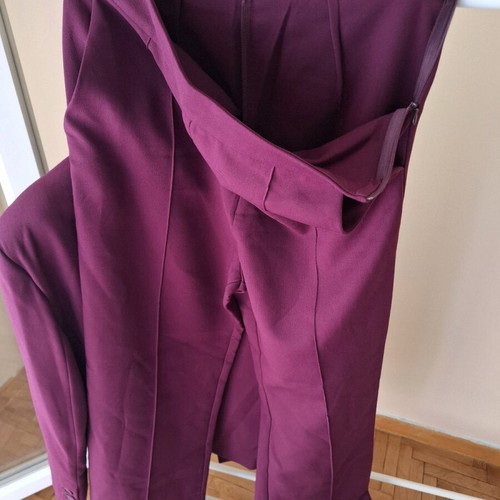 Karavan purple suit set like new, jacket M/L and large trousers