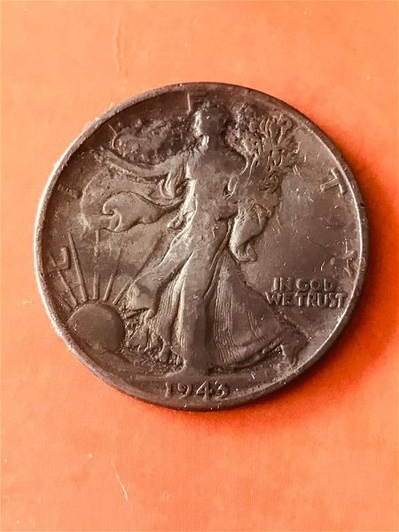 Half Dollar (miso dollario) USA 1943 - Patinated ( me patina argirou )