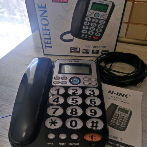 N-INC landline phone new wired with large buttons