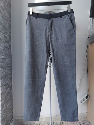 Παντελόνι γραφείου Pull & Bear, μαύρο και γκρι, σαν καινούριο