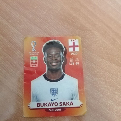 Bukayo Saka stickers Panini FIFA World Cup Qatar 2022 new
