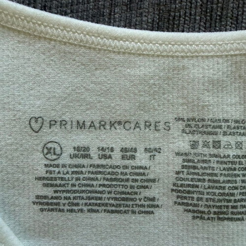 Primark Cares ribbed sleeveless crop top ombre pink white
