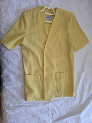 Renaldi Fashion women's summer blazer light yellow like new