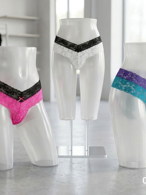Women's lingerie set of 3 pieces size large new, multicolor