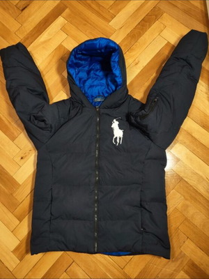 Polo Ralph Lauren small puffer jacket like new, black and blue