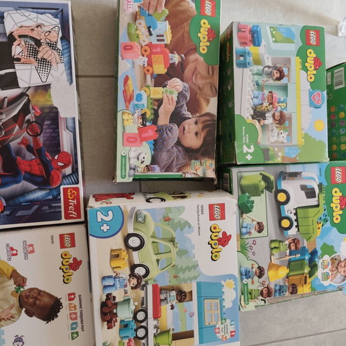 Lego Duplo and Spiderman puzzle set used, complete in boxes