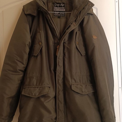 Men's jacket used, size large, with small defect