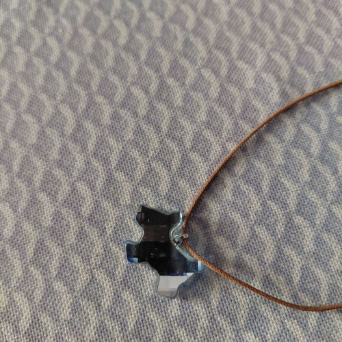 Swarovski crystal dog pendant like new, blue fox terrier design