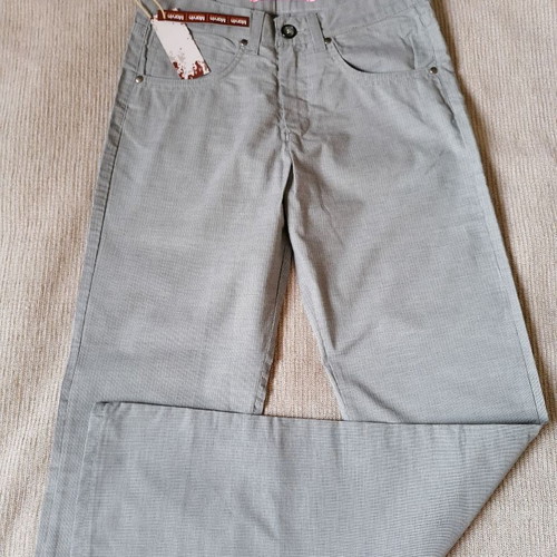 Marvin men's pants new, size L, gray, 100% cotton, made in Greece