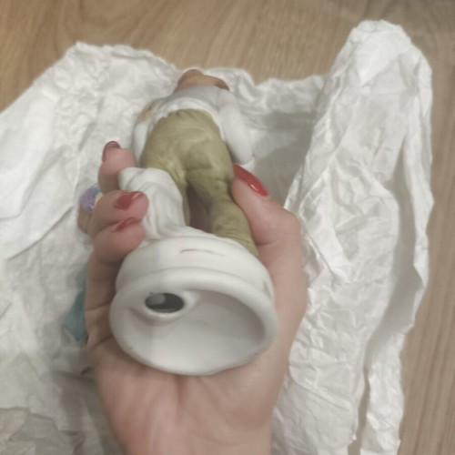 Vintage porcelain farmer couple figurines like new, set of 2