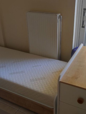 Cilek Natura Baby Cot Convertible Bed with Nightstand and Mattress used