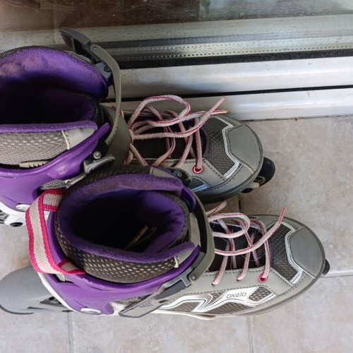 Rollers Oxello used, purple color, sizes 35 to 38