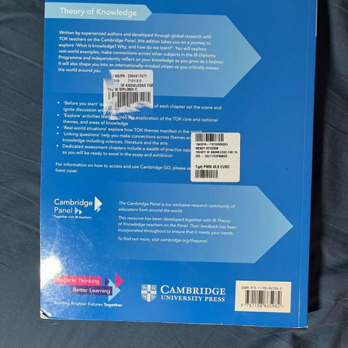 Book Ib Theory of Knowledge Like New