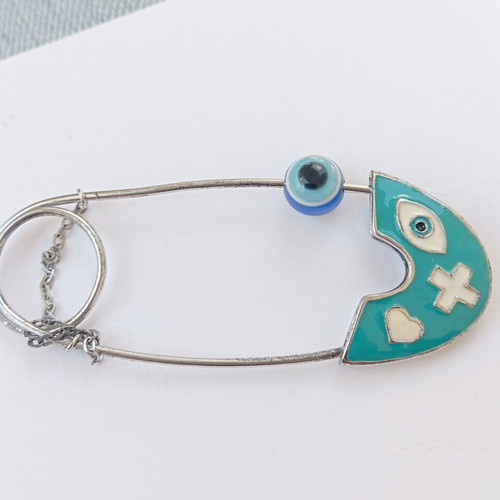 Silver 925 Handmade Brooch with Enamel like new