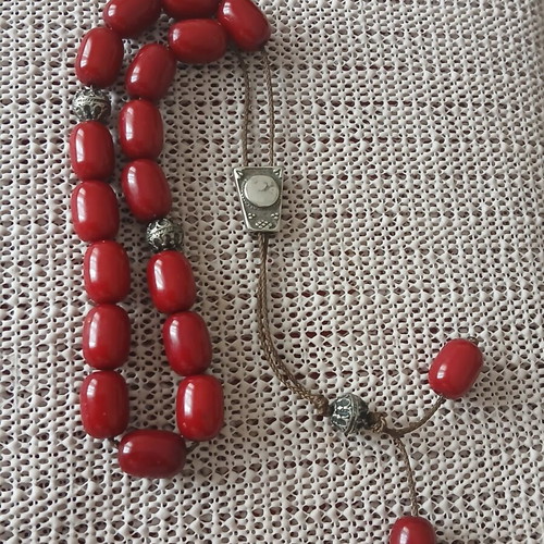 Old bakelite komboloi, 30 cm, 35 grams, 22 beads