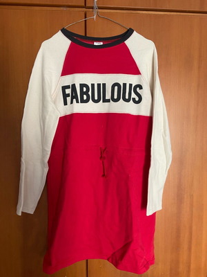 Zara dress like new, white and red, size S for 13-14 years old