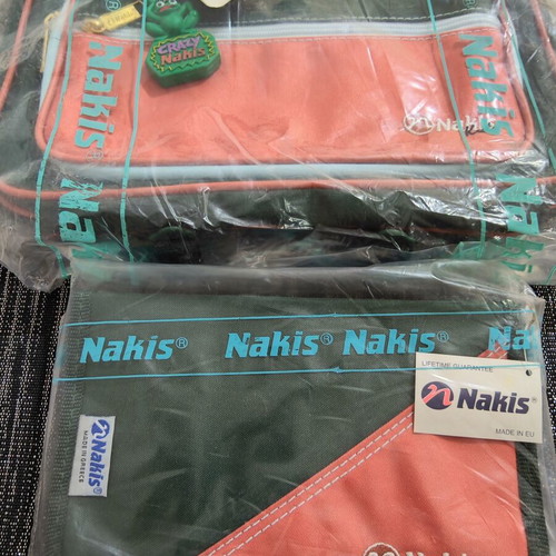 Vintage Nakis school bag and pencil case new, 90s set