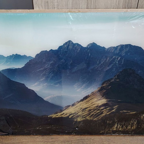 Plexiglass painting with mountain landscape new