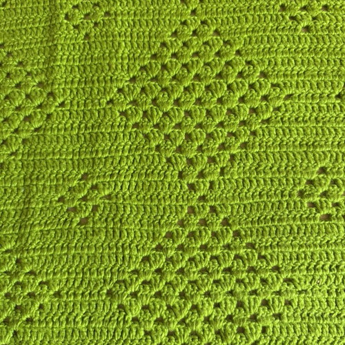 Handmade knitted blanket like new 1.80 x 2.00 m