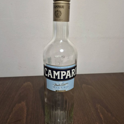 Campari decorative bottle 0.7L like new, ideal for DIY crafts