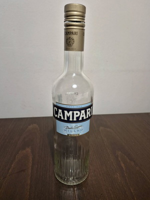 Campari decorative bottle 0.7L like new, ideal for DIY crafts