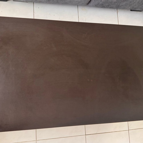 Wooden coffee table used, dark brown, 120x70x40 cm, two drawers, adjustable top