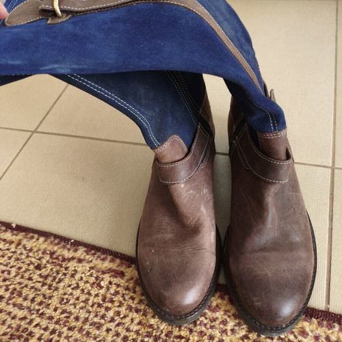 Women's boots size 40 used, blue and brown