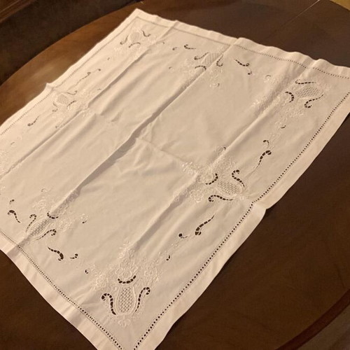 Handmade needlework tablecloth 0.78 x 0.75 m