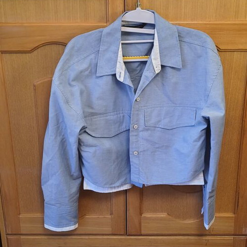 Zara turquoise crop jacket new, size M