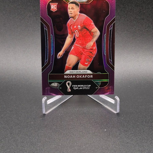 2022 Panini Prizm World Cup Qatar Purple Prizm Noah Okafor Rookie Card used