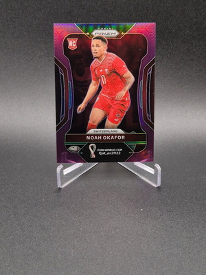 2022 Panini Prizm World Cup Qatar Purple Prizm Noah Okafor Rookie Card used