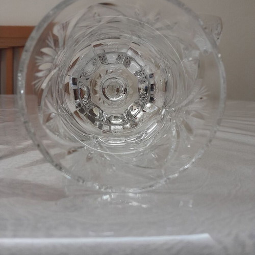 Bohemia Crystal Large Hand-Carved Wine Glass new