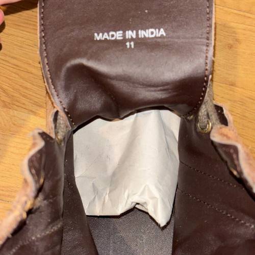 Leather boots used brown castor, size 45