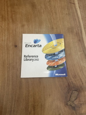 Microsoft Encarta Reference Library 2002 software used, 4 CD set