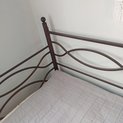 Iron sofa bed, solid frame, fits single mattress 200x90 cm