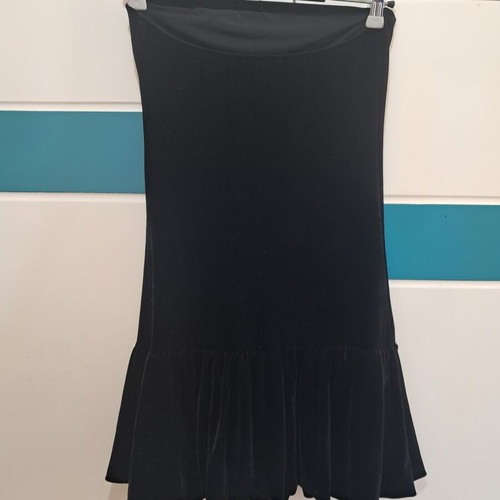 Velvet strapless dress black, like new, size XS