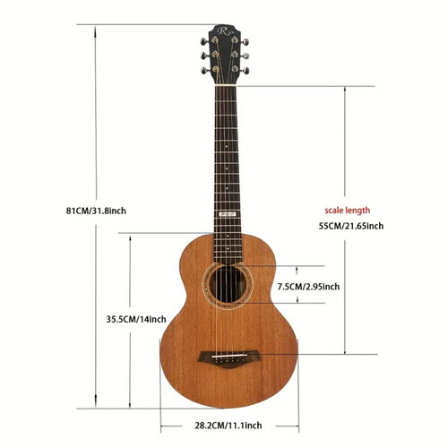 Acoustic guitar new with carrying case 6-string