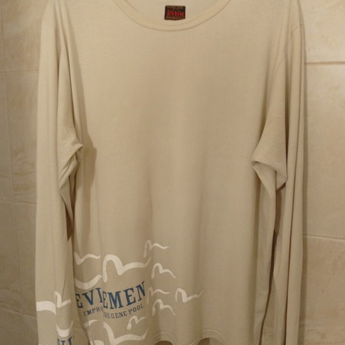 Evisu Evisemen long sleeve T-shirt, beige, size L