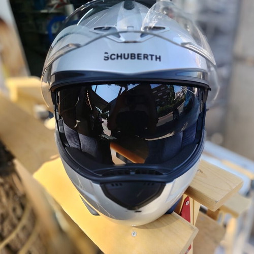 Schuberth XL motorcycle helmet, used, quiet with removable parts and quality sun visor