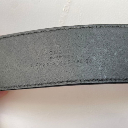 Gucci leather belt 85 cm used, black