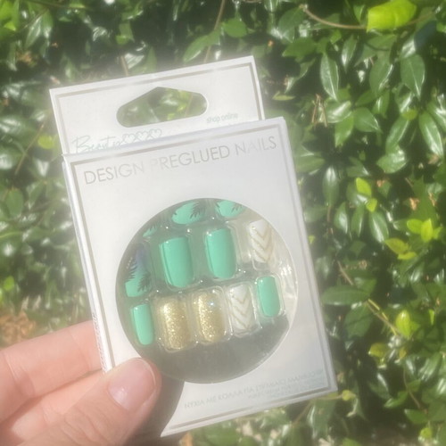 Plastic nails with design, new