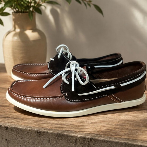 Armand Basi boat shoes new, size 45-46, brown leather