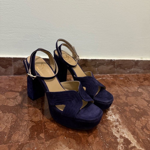 Marian blue suede sandals new with ankle strap