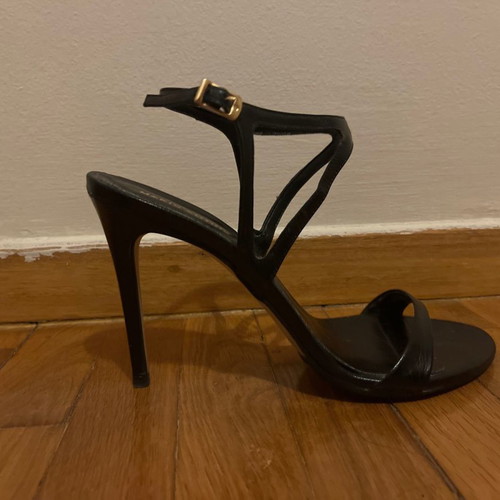 Makis Kotris heels used, black with straps and thin heel