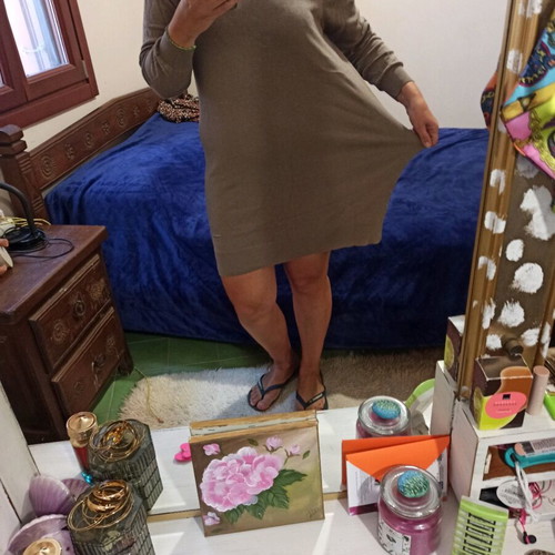 London Fog dress like new, beige, size L-XL