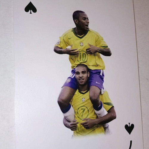 Adriano & Robinho Brazil collectible card like new, 2006