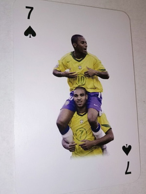 Adriano & Robinho Brazil collectible card like new, 2006
