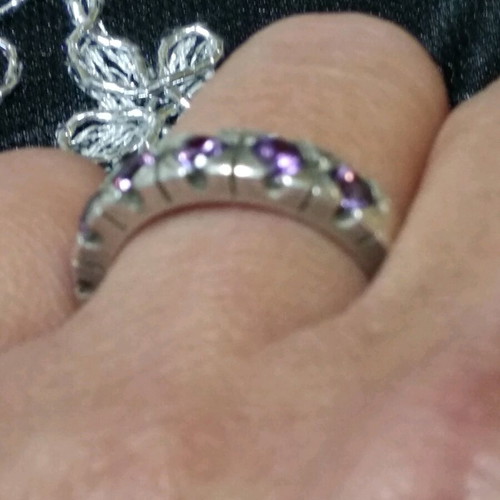 925 silver ring with amethyst like new