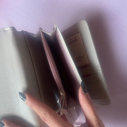 Doca wallet new, silver and gray
